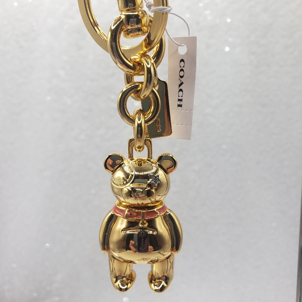 Coach Gold Bear Key Holder (NWOT)